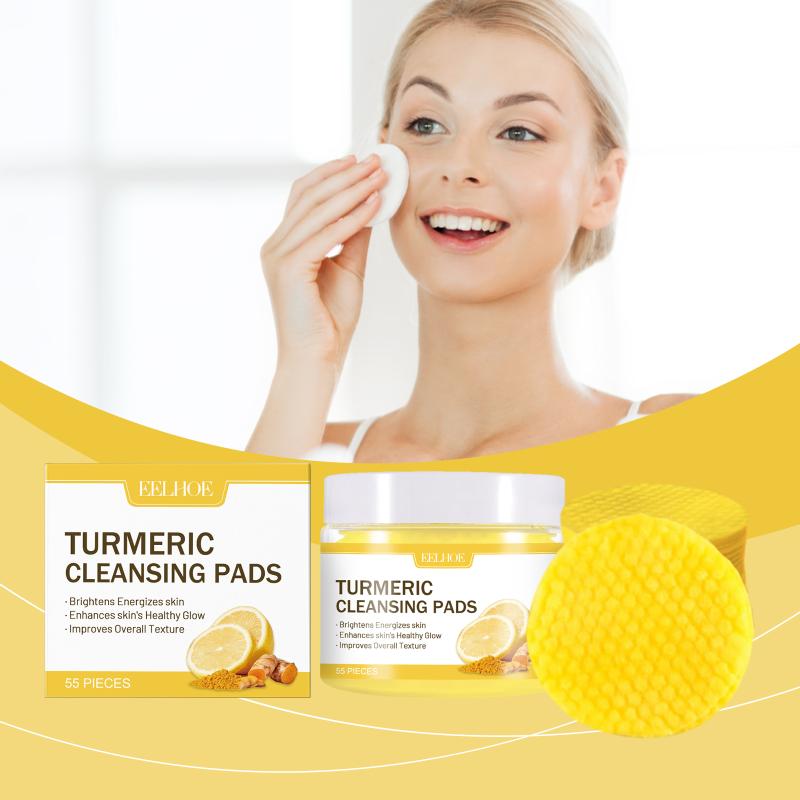 Turmeric - 55 tampons nettoyants hydratants au curcuma